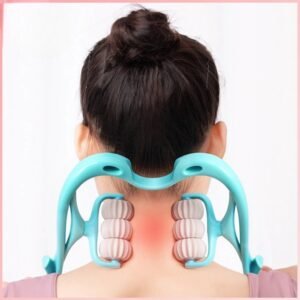 Swan Shape Neck Massager Roller - Six-Wheel Cervical Spine Massager